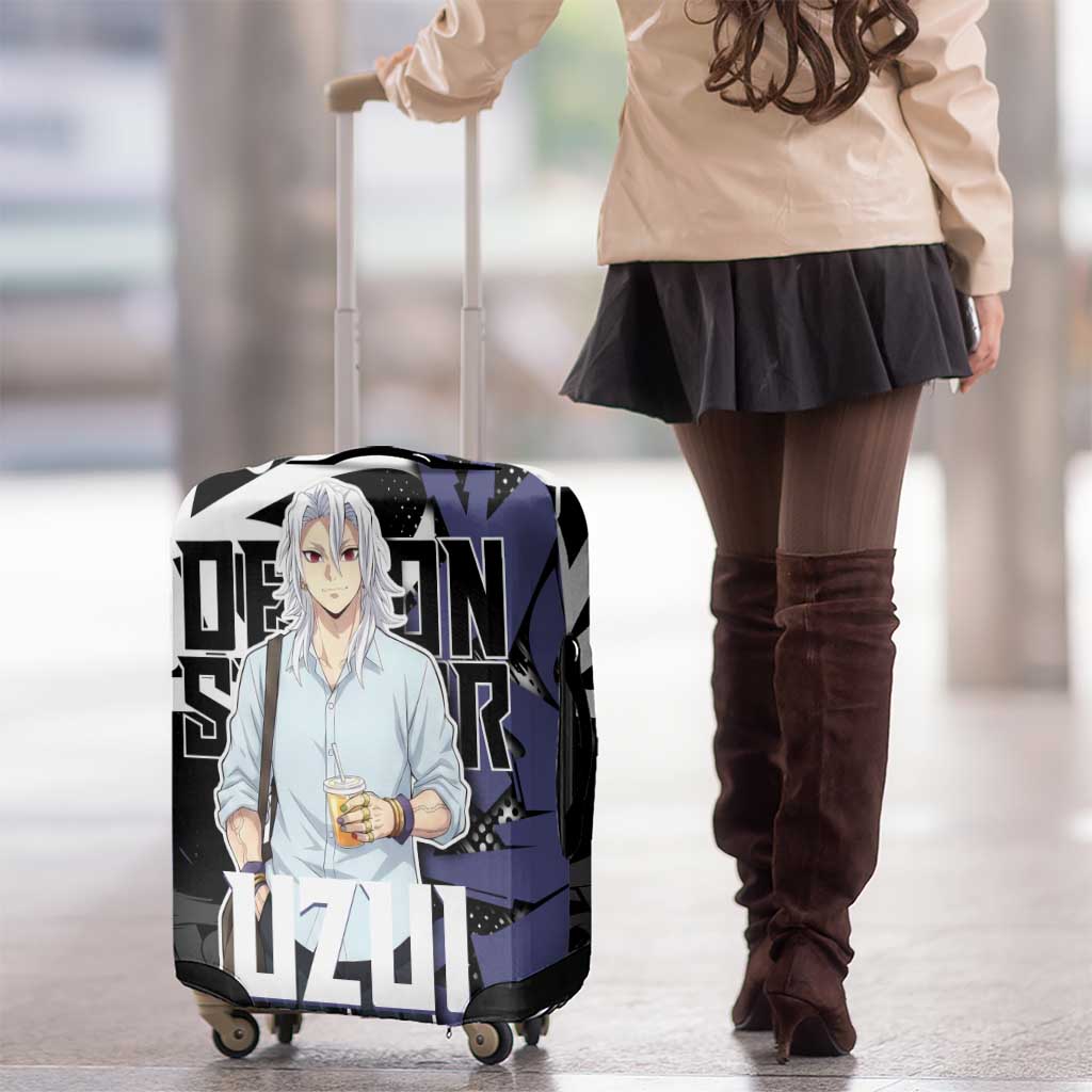 Uzui Tengen Demon Slayer Luggage Cover Purple & Black Graffiti Anime