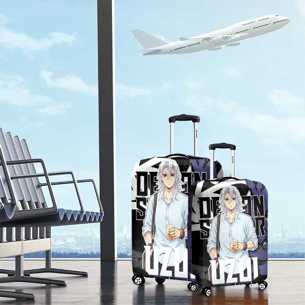 Uzui Tengen Demon Slayer Luggage Cover Purple & Black Graffiti Anime