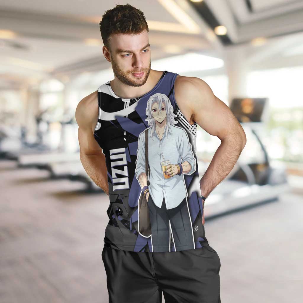 Uzui Tengen Demon Slayer Men Tank Top Purple & Black Graffiti Anime