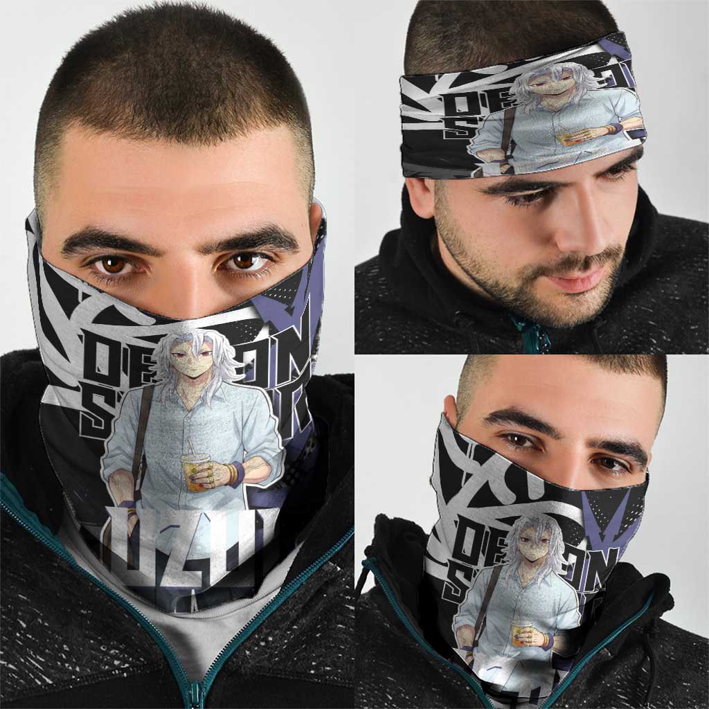 Uzui Tengen Demon Slayer Neck Gaiter Purple & Black Graffiti Anime