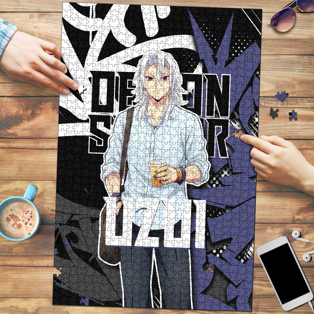 Uzui Tengen Demon Slayer Puzzle Purple & Black Graffiti Anime