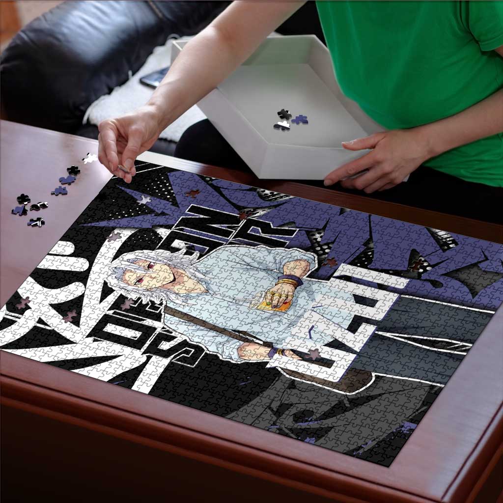 Uzui Tengen Demon Slayer Puzzle Purple & Black Graffiti Anime