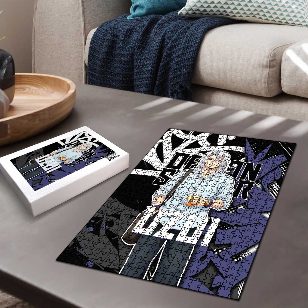Uzui Tengen Demon Slayer Puzzle Purple & Black Graffiti Anime