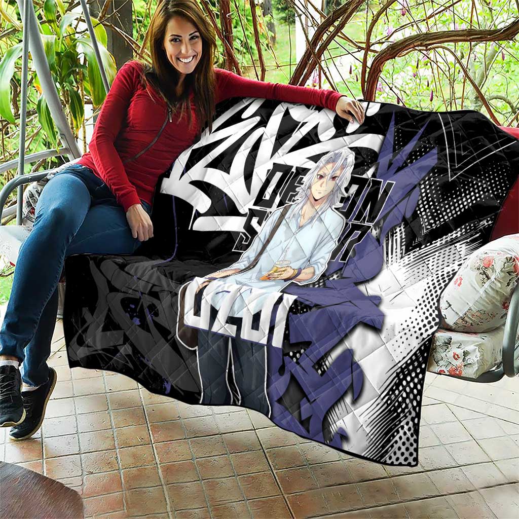 Uzui Tengen Demon Slayer Quilt Purple & Black Graffiti Anime