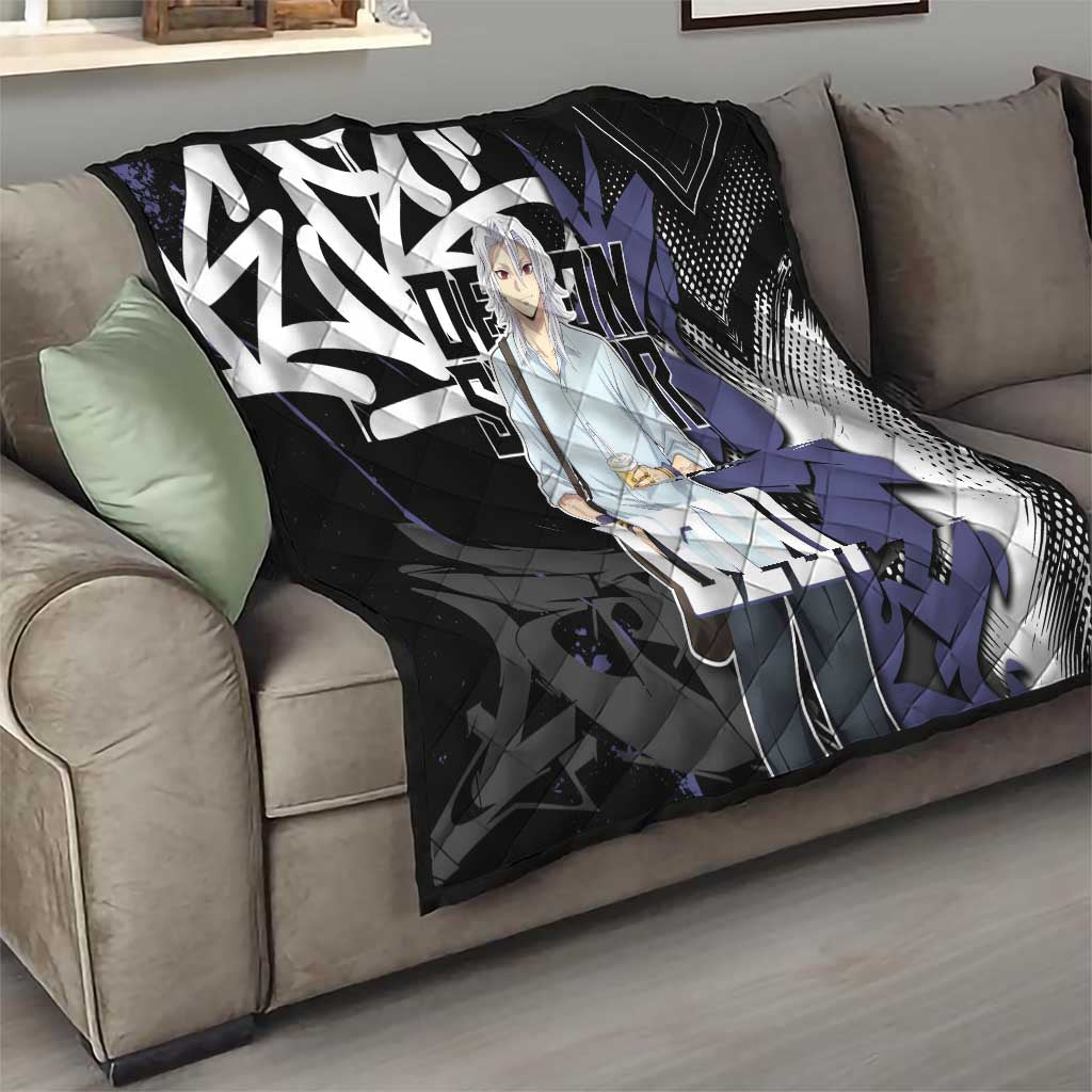 Uzui Tengen Demon Slayer Quilt Purple & Black Graffiti Anime