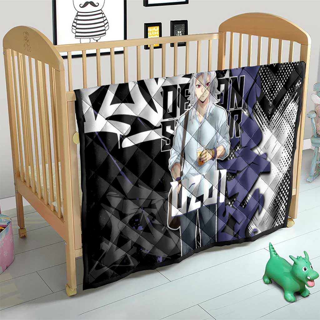 Uzui Tengen Demon Slayer Quilt Purple & Black Graffiti Anime