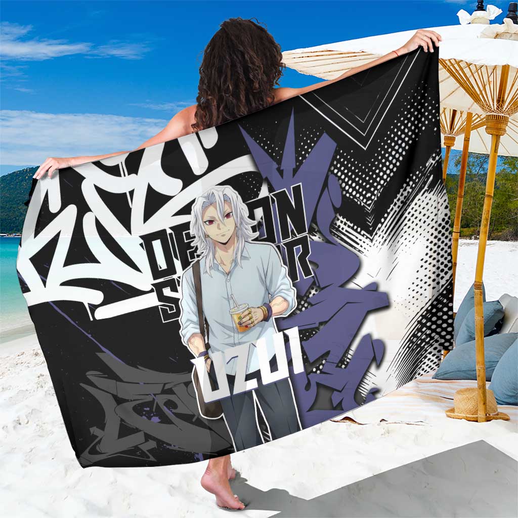 Uzui Tengen Demon Slayer Sarong Purple & Black Graffiti Anime