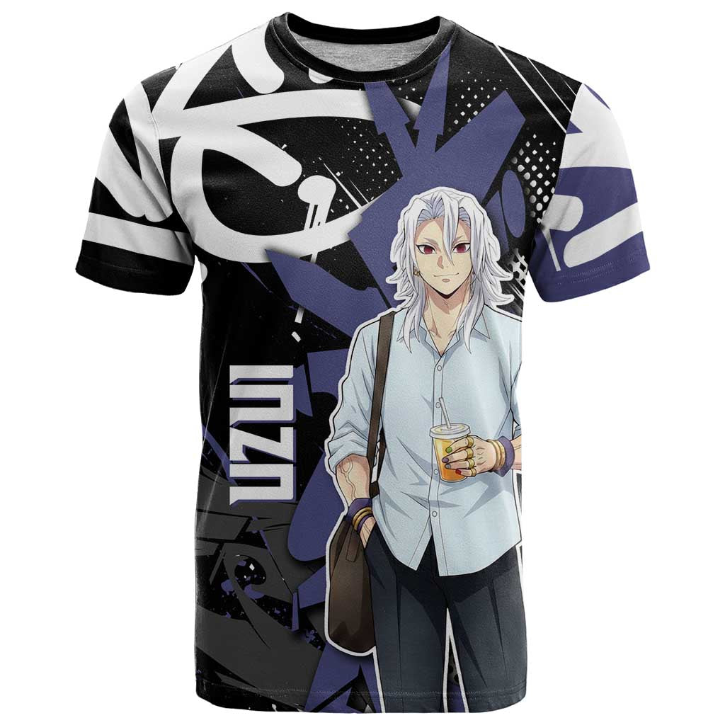 Uzui Tengen Demon Slayer T Shirt Purple & Black Graffiti Anime