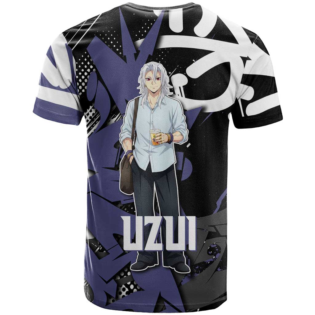 Uzui Tengen Demon Slayer T Shirt Purple & Black Graffiti Anime