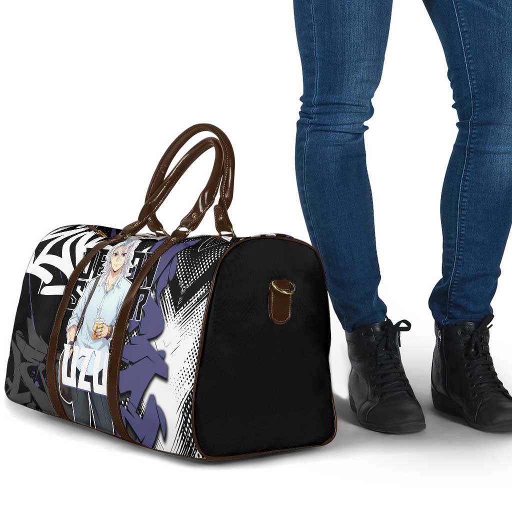 Uzui Tengen Demon Slayer Travel Bag Purple & Black Graffiti Anime