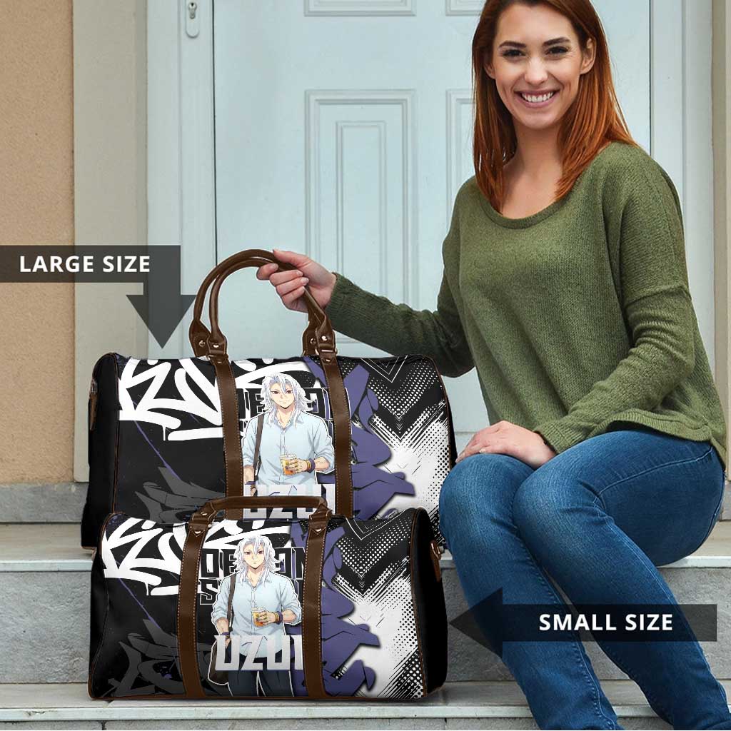 Uzui Tengen Demon Slayer Travel Bag Purple & Black Graffiti Anime