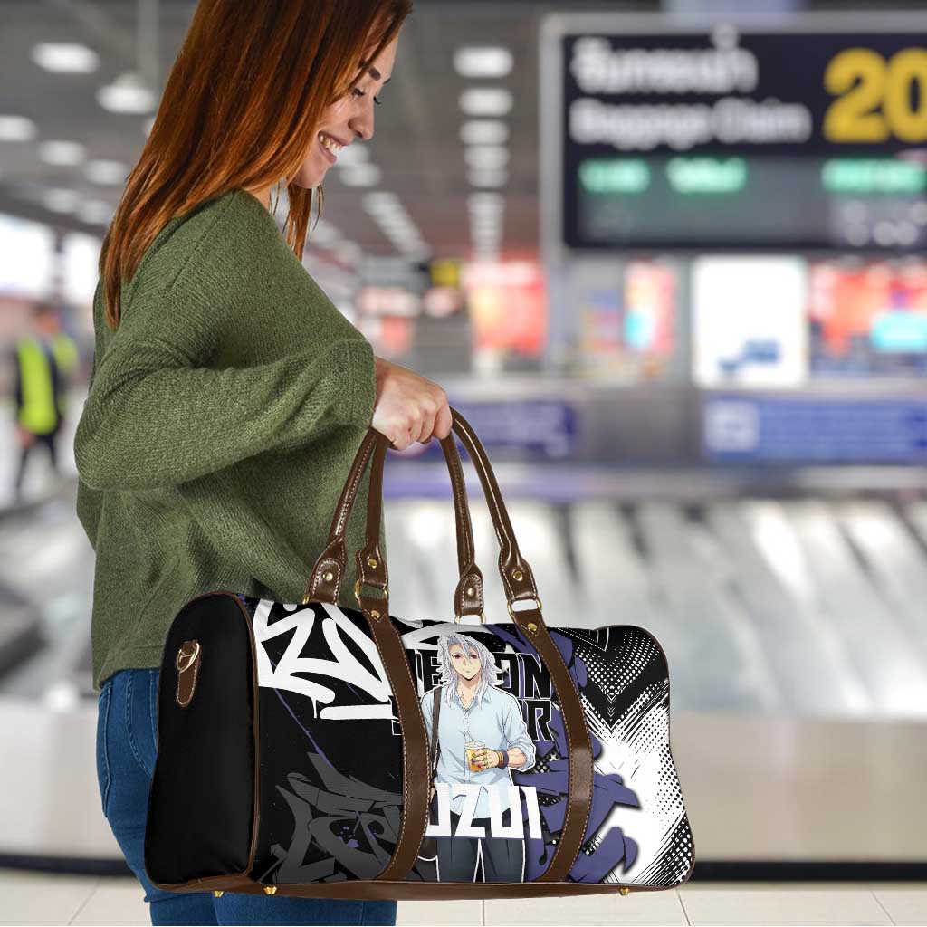 Uzui Tengen Demon Slayer Travel Bag Purple & Black Graffiti Anime