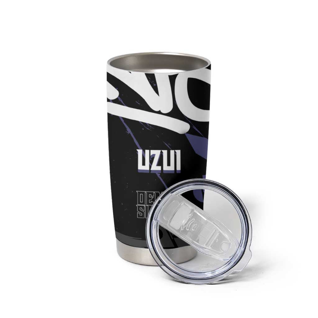 Uzui Tengen Demon Slayer Tumbler Cup Purple & Black Graffiti Anime