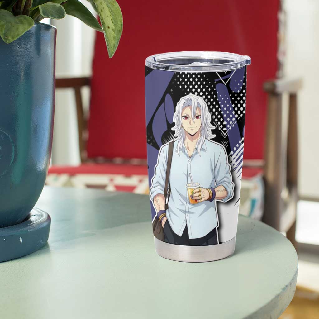 Uzui Tengen Demon Slayer Tumbler Cup Purple & Black Graffiti Anime