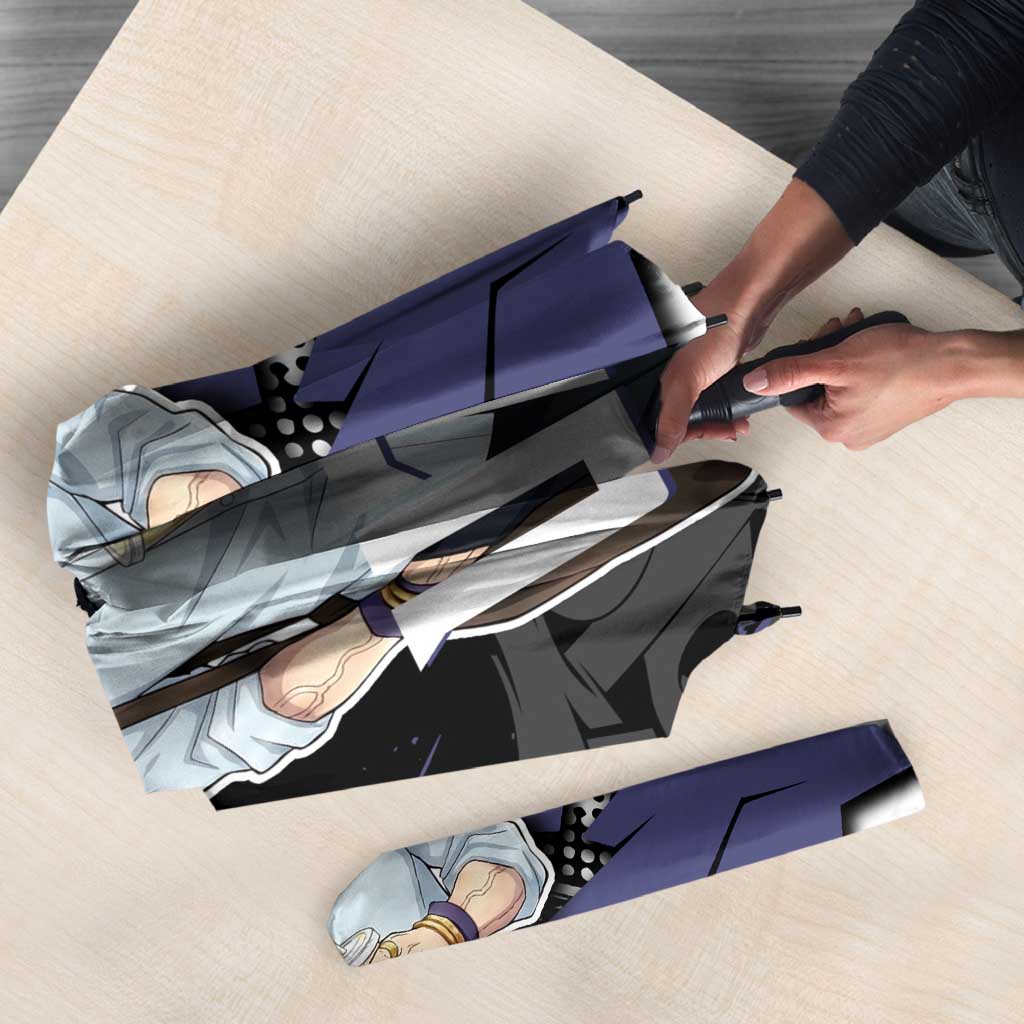 Uzui Tengen Demon Slayer Umbrella Purple & Black Graffiti Anime