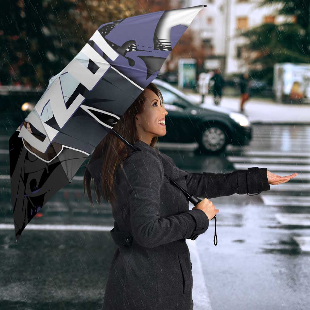 Uzui Tengen Demon Slayer Umbrella Purple & Black Graffiti Anime