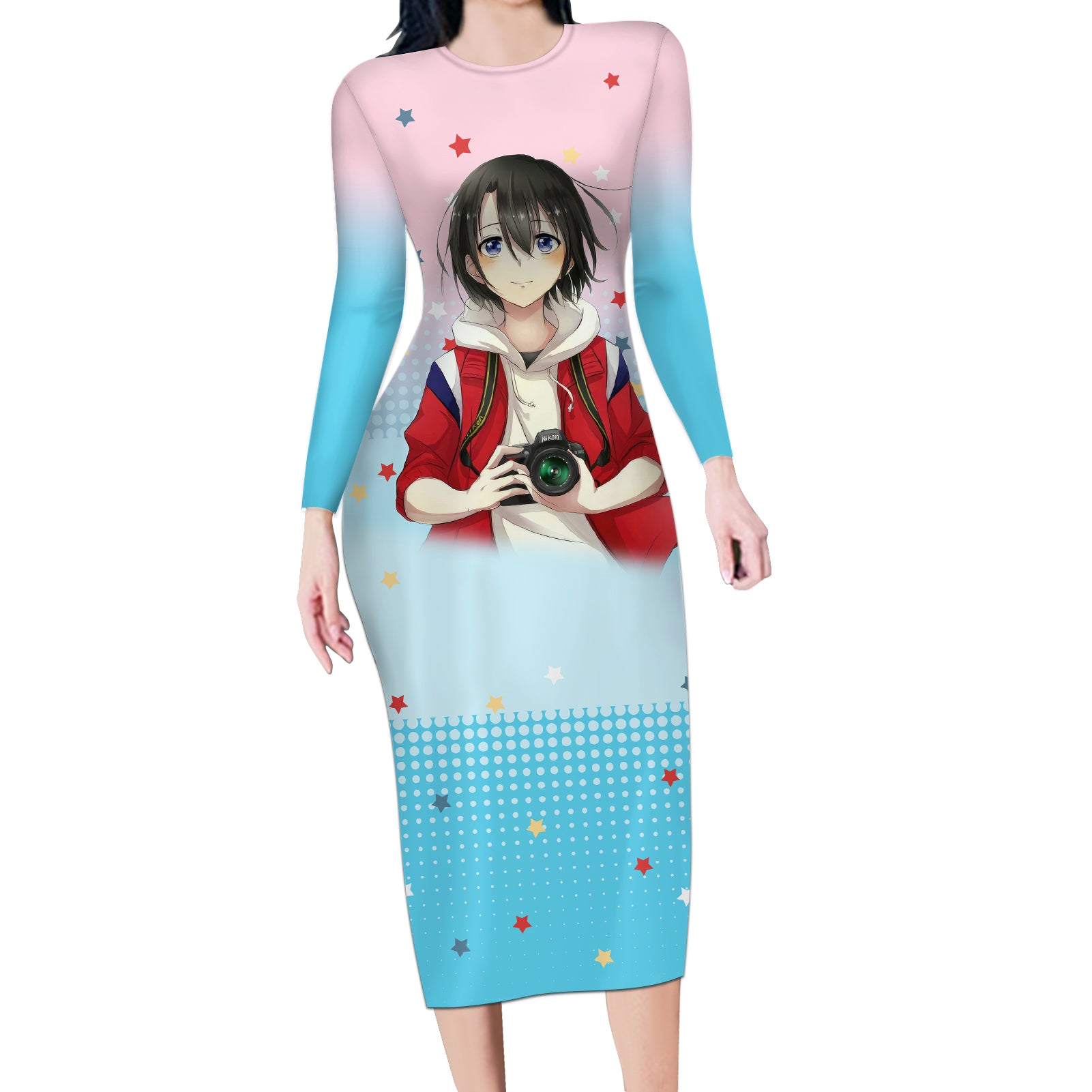 Yuzuru Nishimiya Long Sleeve Bodycon Dress A Slient Voice