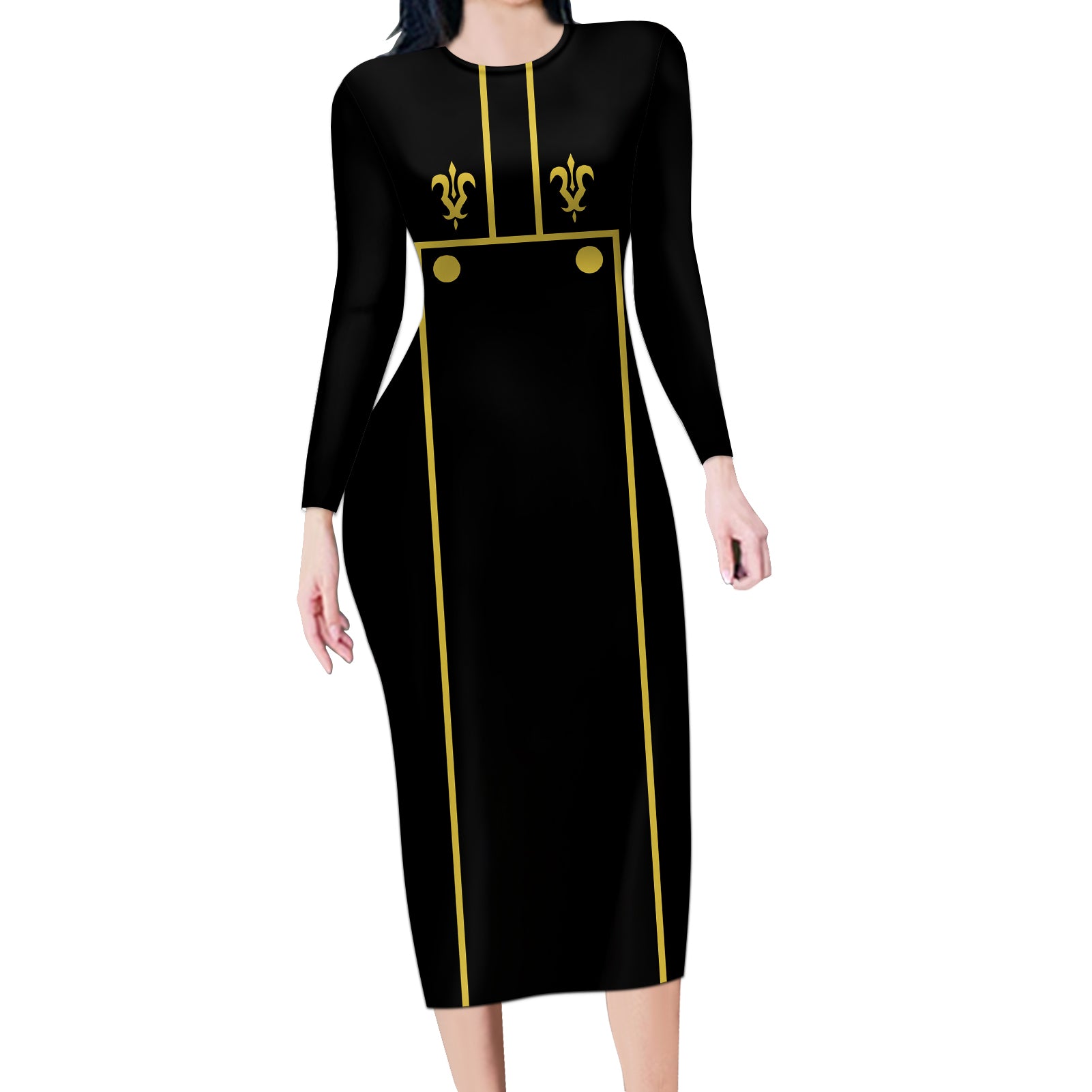 Lelouch Lamperouge Long Sleeve Bodycon Dress Code Geass