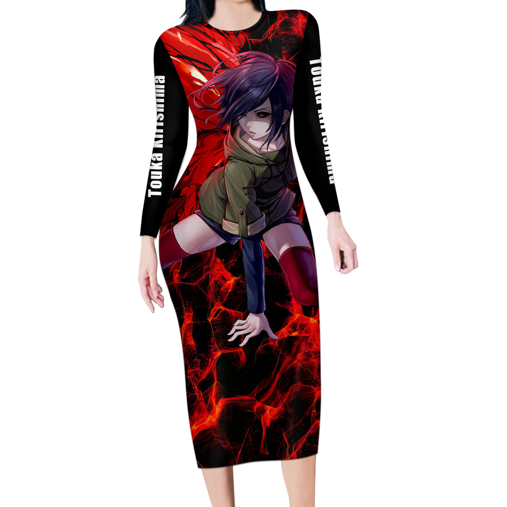 Touka Kirishima Long Sleeve Bodycon Dress Bleach