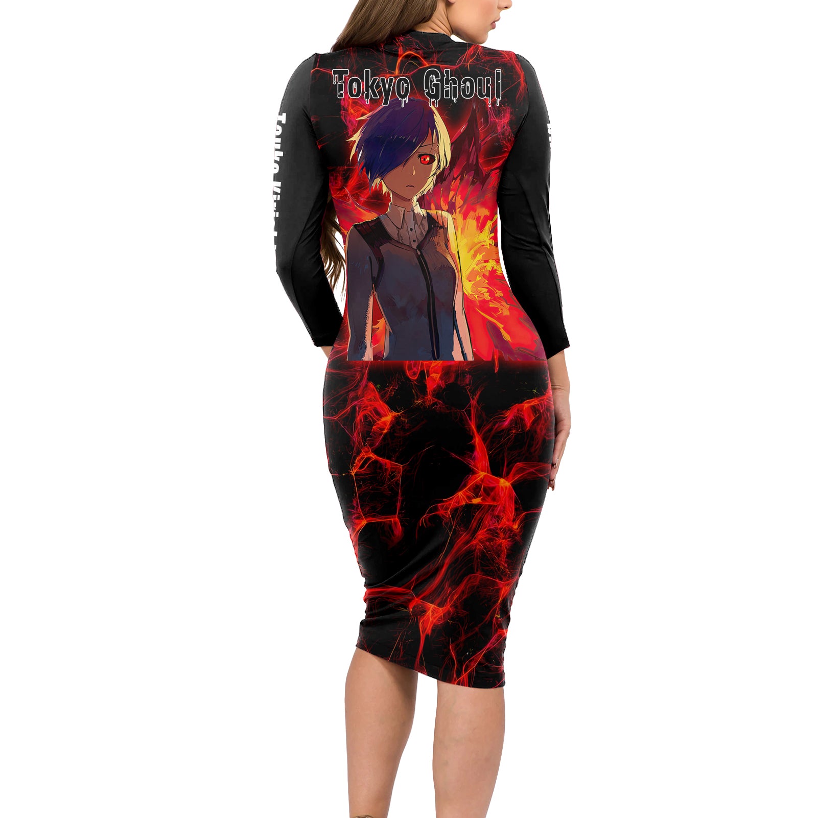 Touka Kirishima Long Sleeve Bodycon Dress Bleach