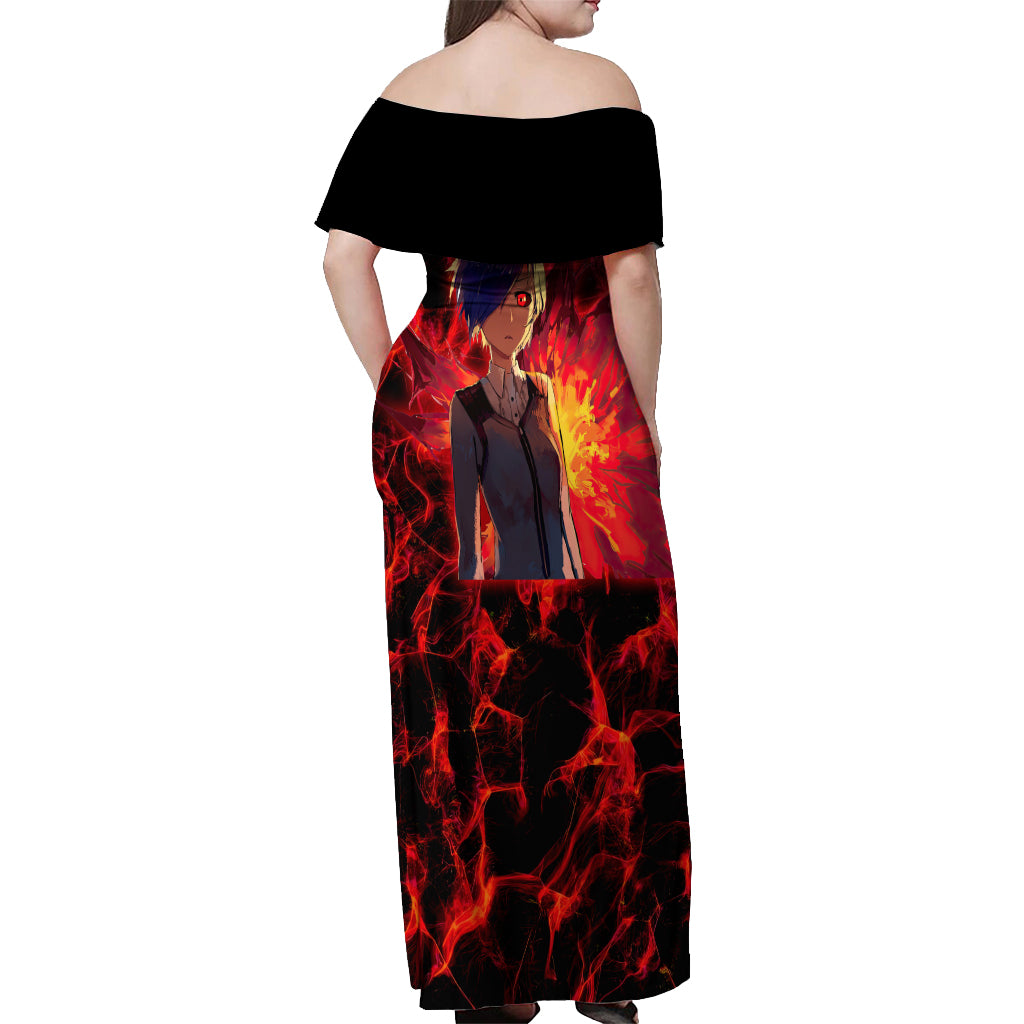 Touka Kirishima Off Shoulder Maxi Dress Bleach