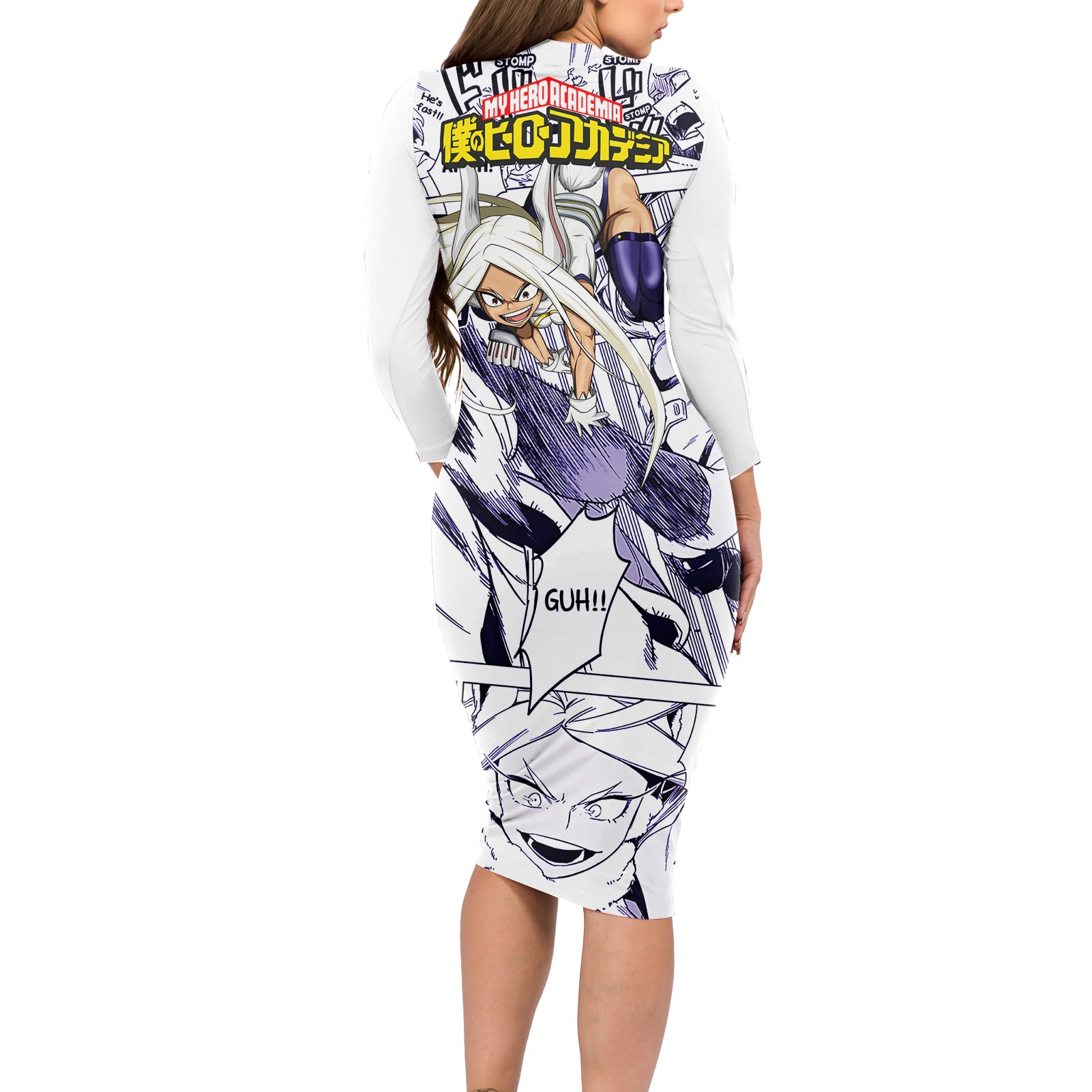 Mirko Long Sleeve Bodycon Dress My Hero Academia