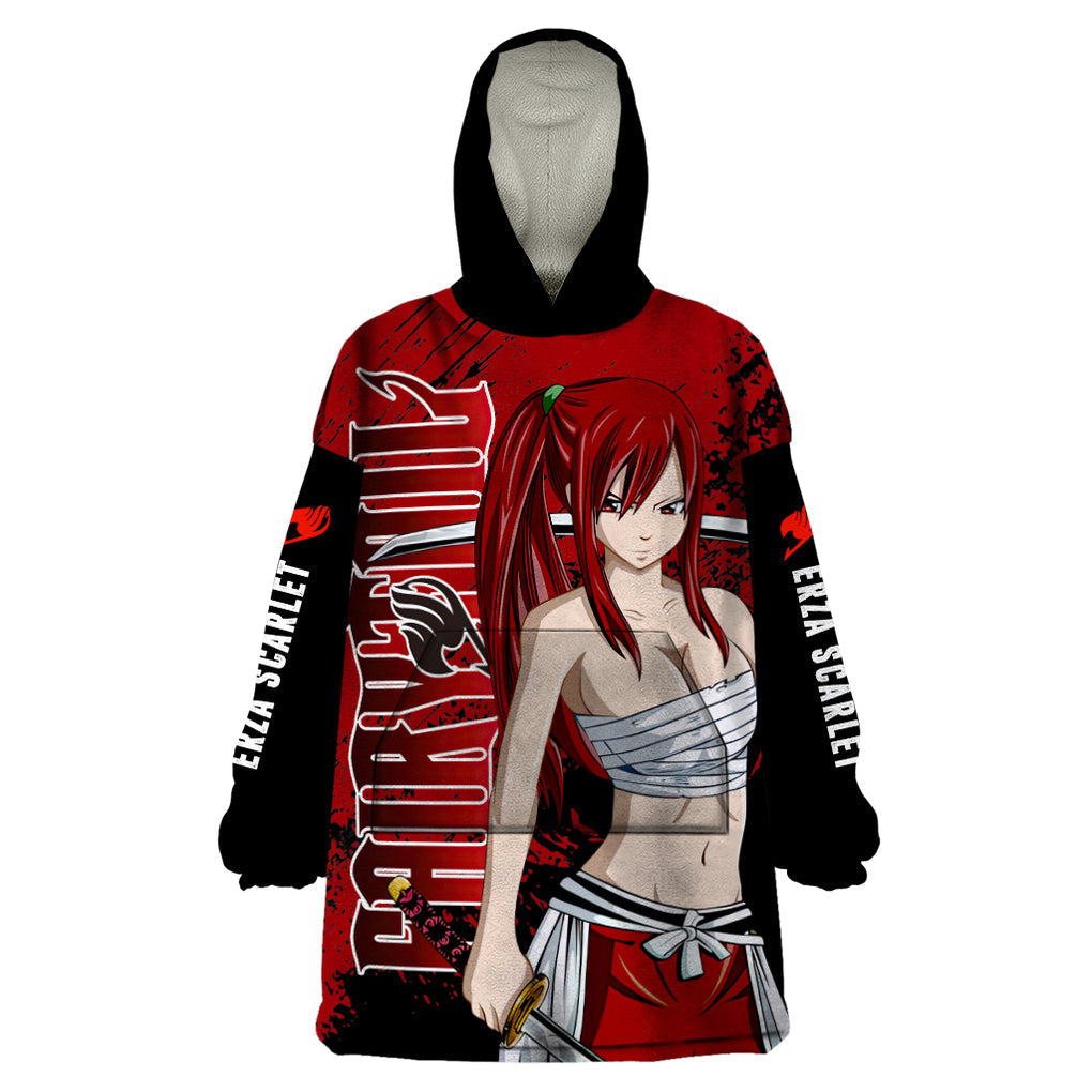 Erza Scarlet Wearable Blanket Hoodie Fairy Tail