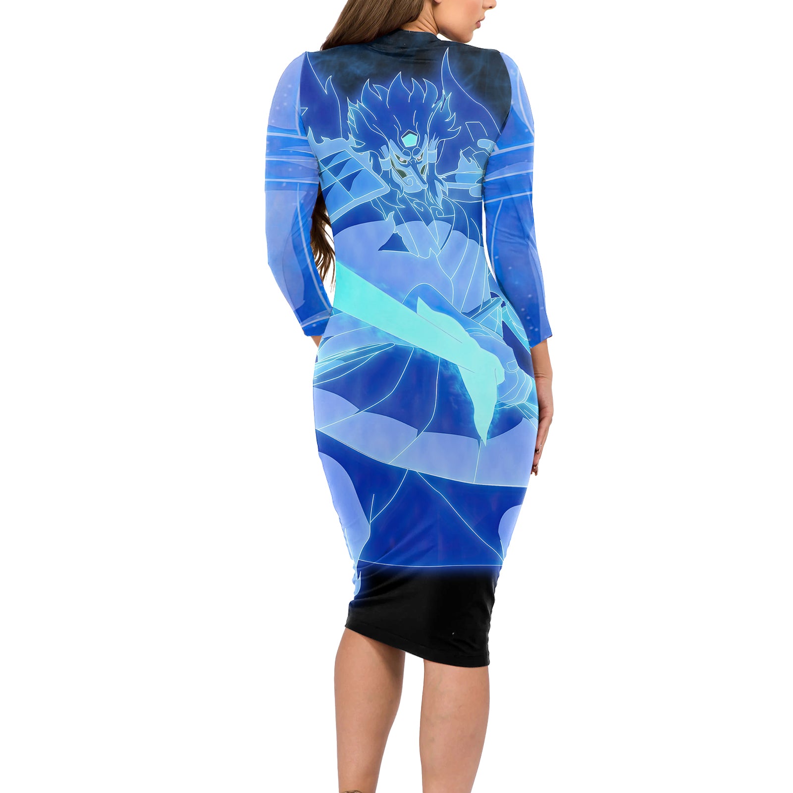 Madara Susanoo Long Sleeve Bodycon Dress Naruto