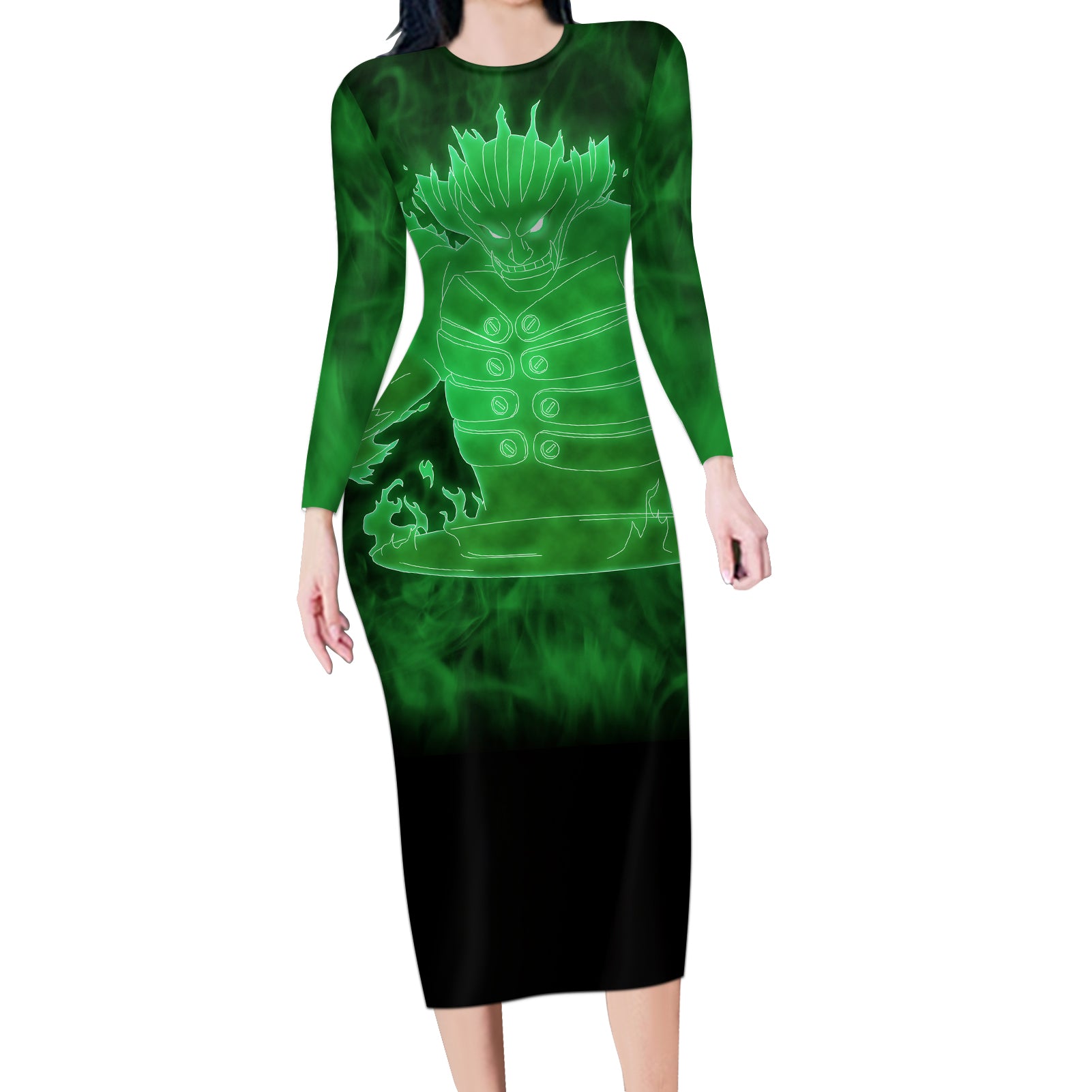 Shisui Susanoo Long Sleeve Bodycon Dress Naruto