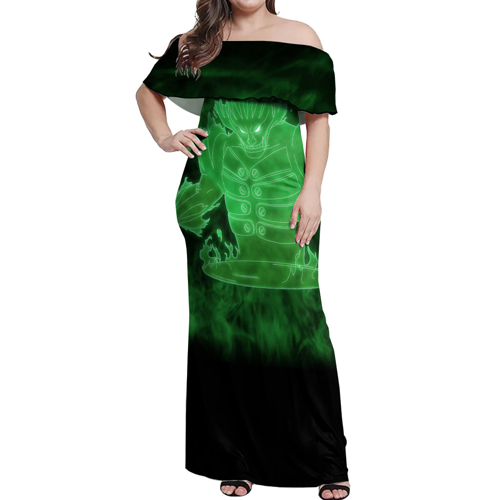 Shisui Susanoo Off Shoulder Maxi Dress Naruto