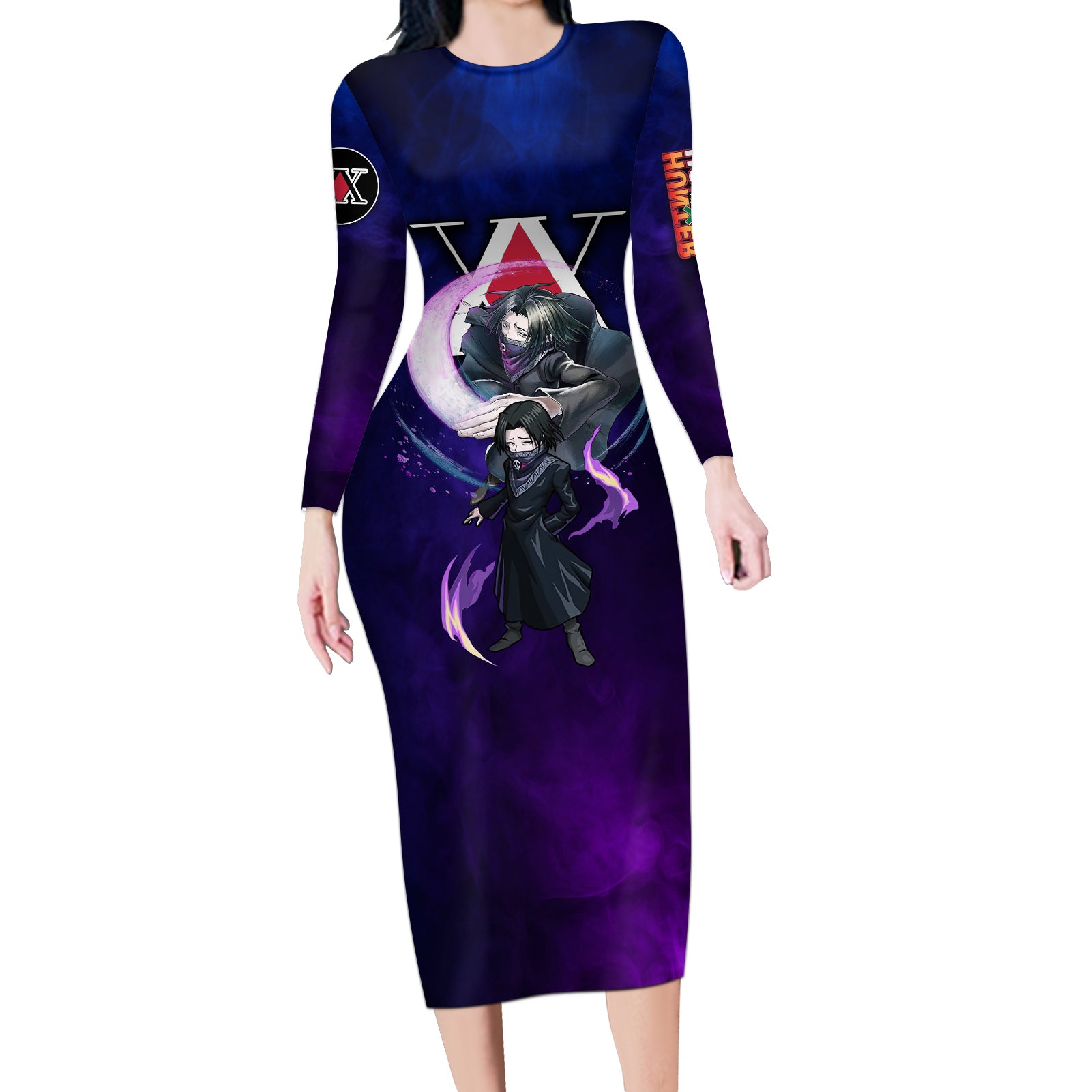 Feitan Portor - Hunter X Hunter Long Sleeve Bodycon Dress Anime Style