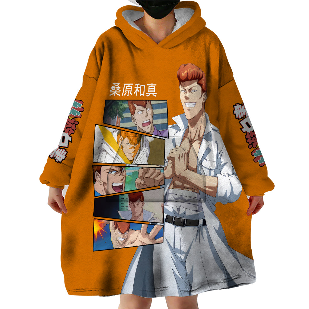 Kazuma Kuwabara Wearable Blanket Hoodie YuYu Hakusho