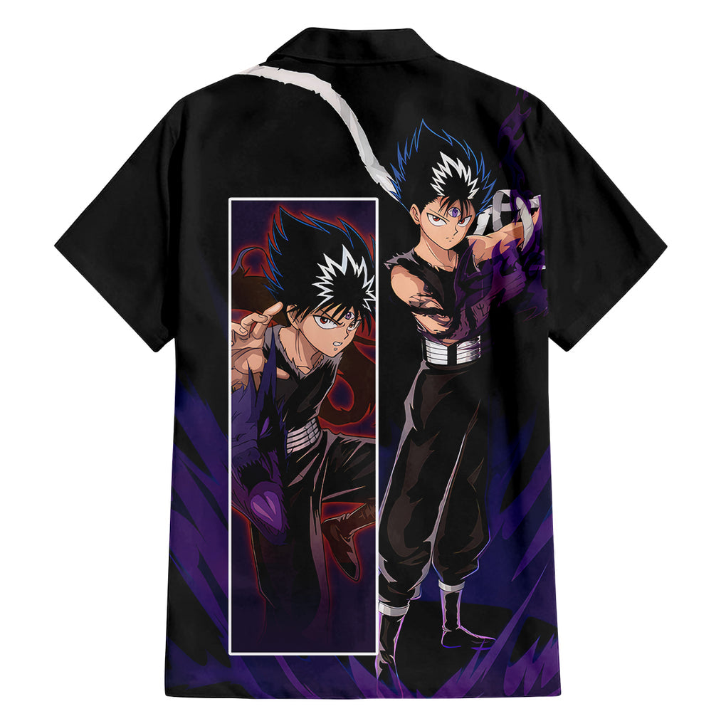 Hiei Family Matching Summer Maxi Dress and Hawaiian Shirt YuYu Hakusho
