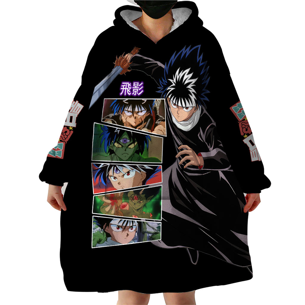 Hiei Wearable Blanket Hoodie YuYu Hakusho