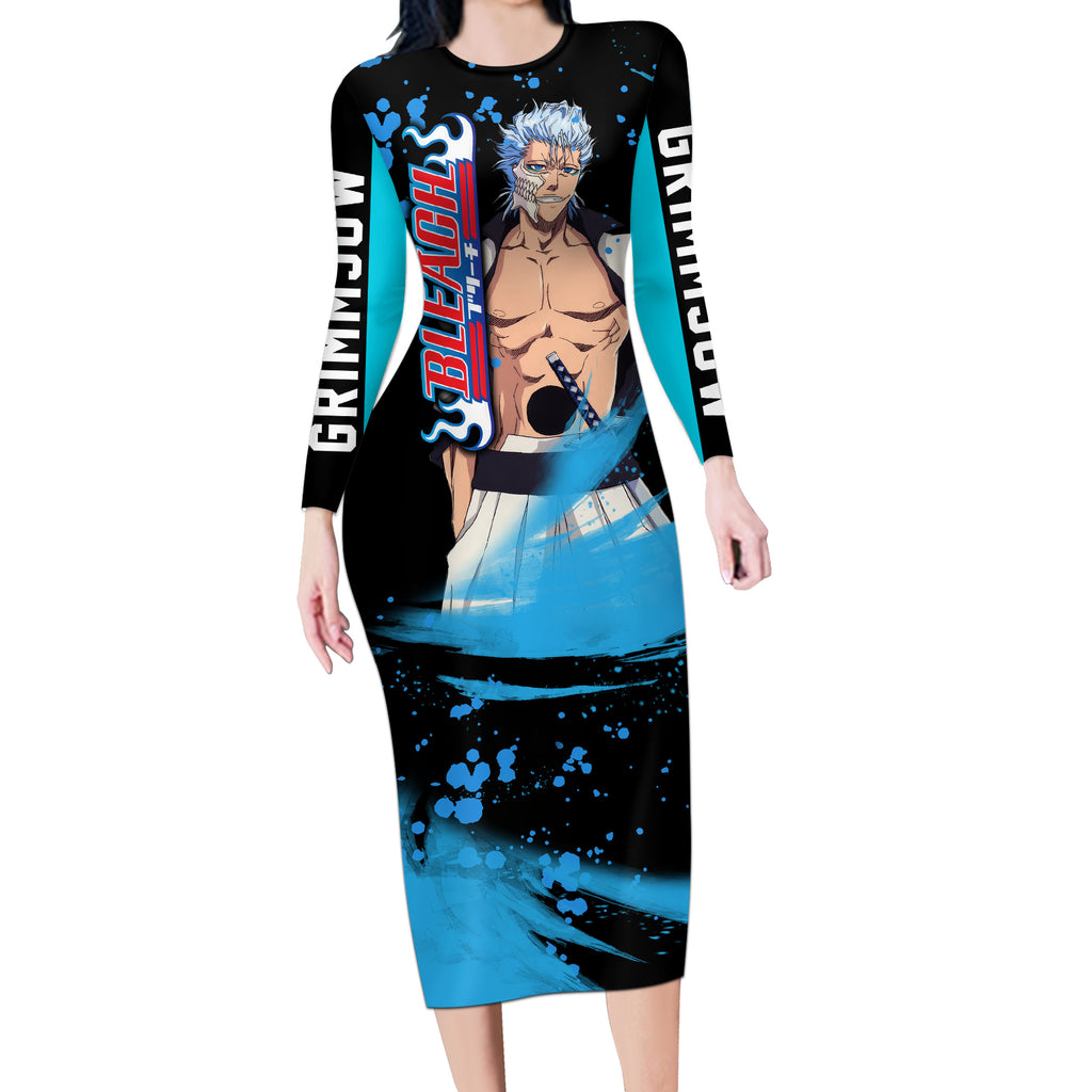 Grimmjow Long Sleeve Bodycon Dress Bleach