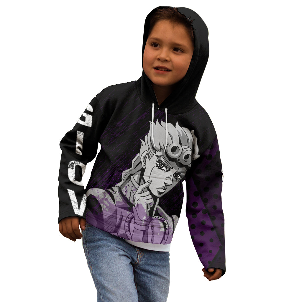 Giorno Giovanna Kid Hoodie JJBAs Anime Style