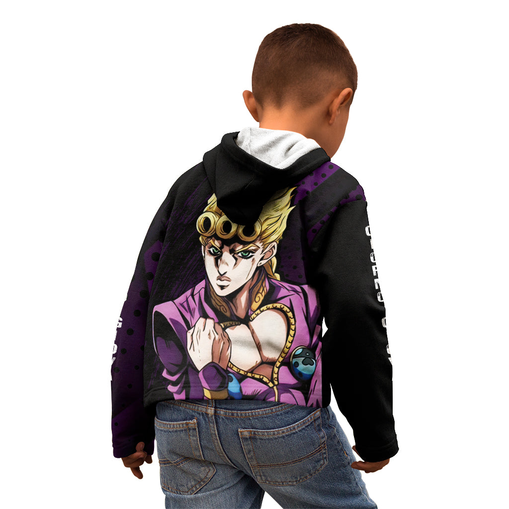 Giorno Giovanna Kid Hoodie JJBAs Anime Style