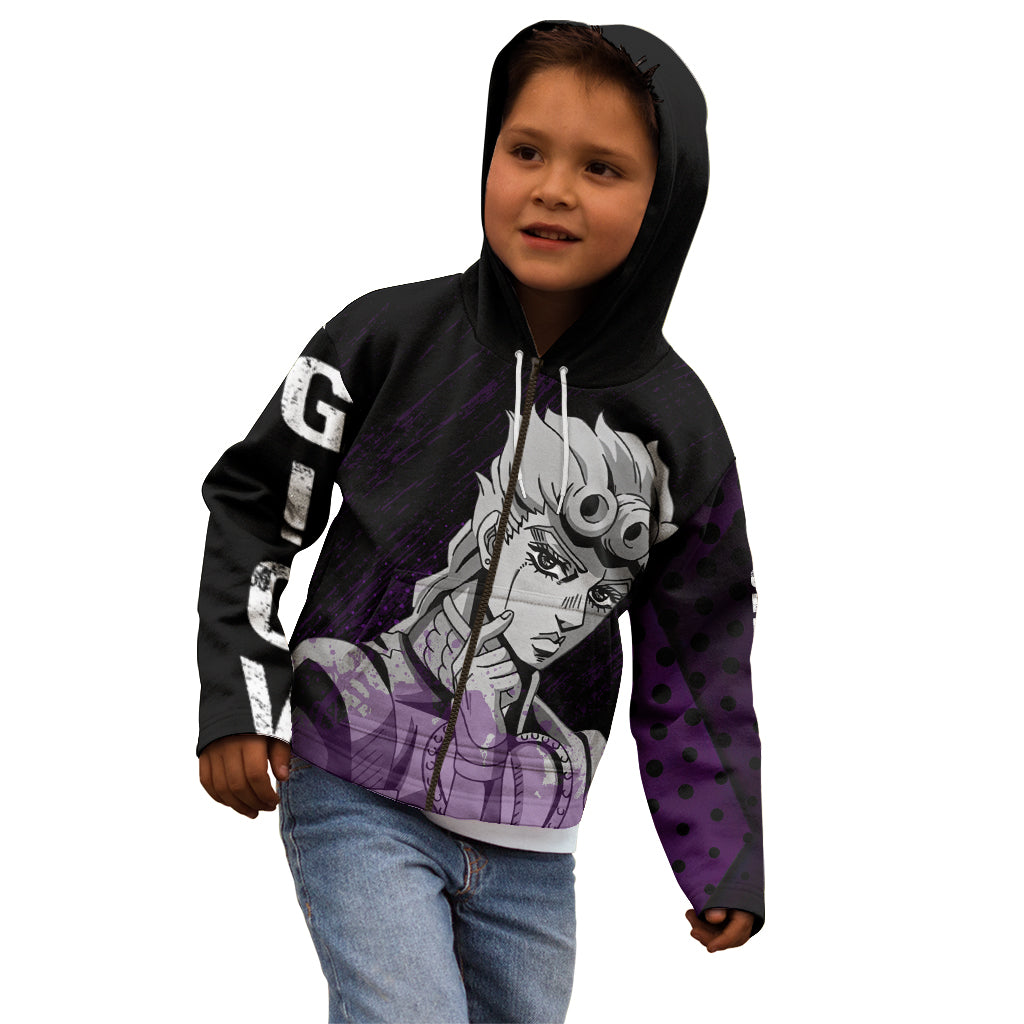 Giorno Giovanna Kid Hoodie JJBAs Anime Style