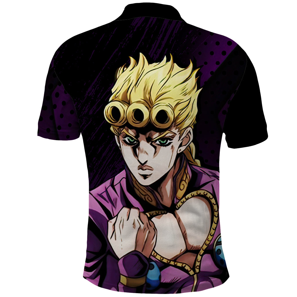 Giorno Giovanna Polo Shirt JJBAs Anime Style