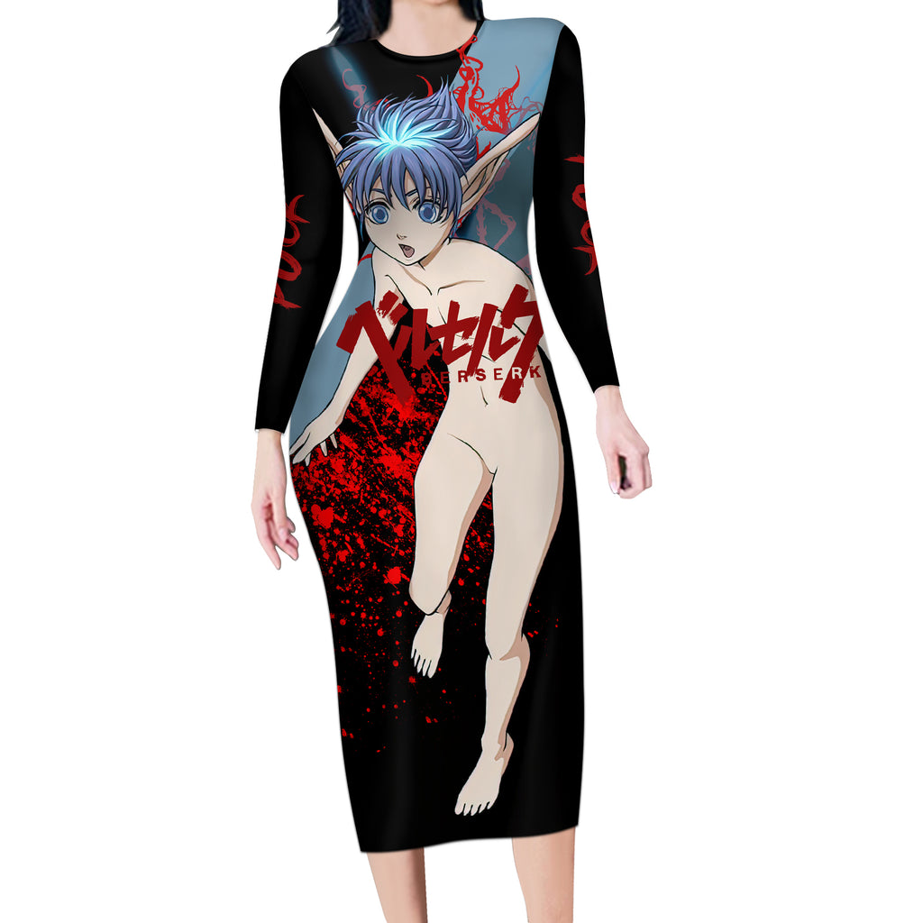 Puck Long Sleeve Bodycon Dress Berserk