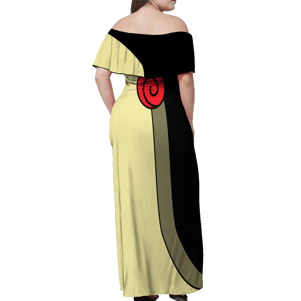 Nrt Uzumaki Bijuu - Naruto Off Shoulder Maxi Dress Anime Mix Manga Style