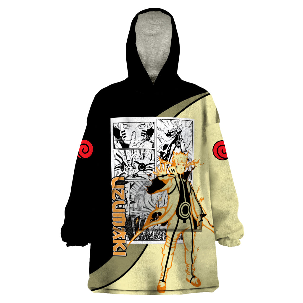 Nrt Uzumaki Bijuu - Naruto Wearable Blanket Hoodie Anime Mix Manga Style