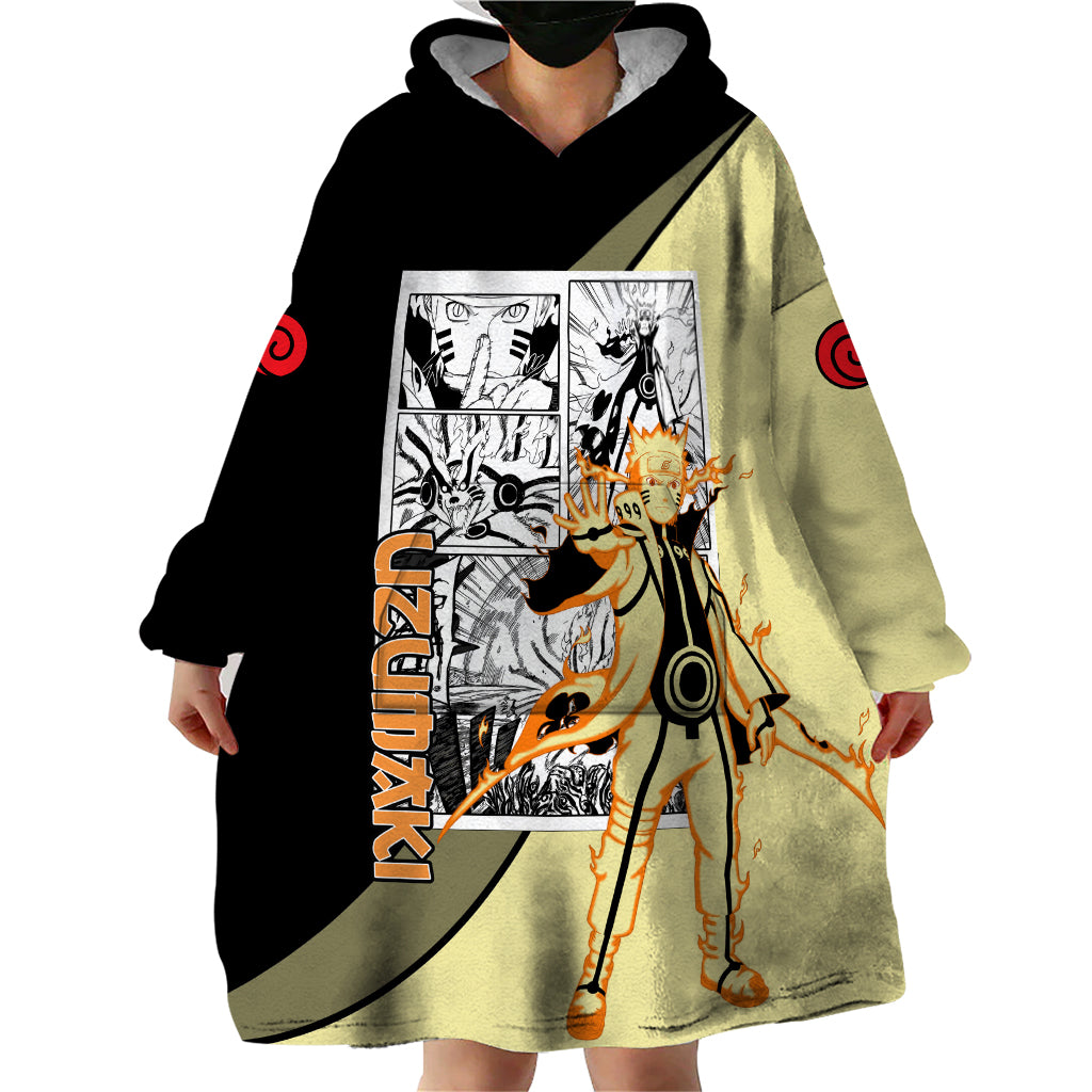Nrt Uzumaki Bijuu - Naruto Wearable Blanket Hoodie Anime Mix Manga Style