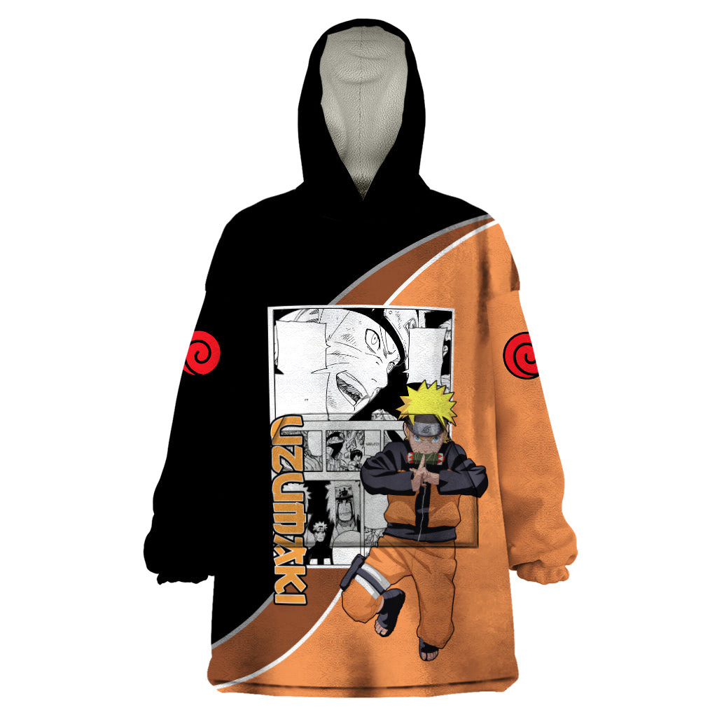 Nrt Uzumaki - Naruto Wearable Blanket Hoodie Anime Mix Manga Style