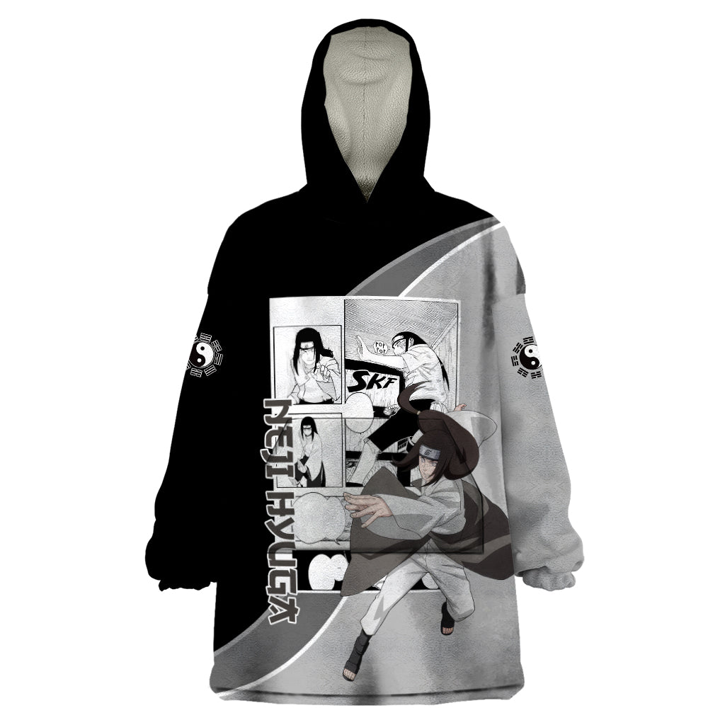 Neji Hyuga - Naruto Wearable Blanket Hoodie Anime Mix Manga Style