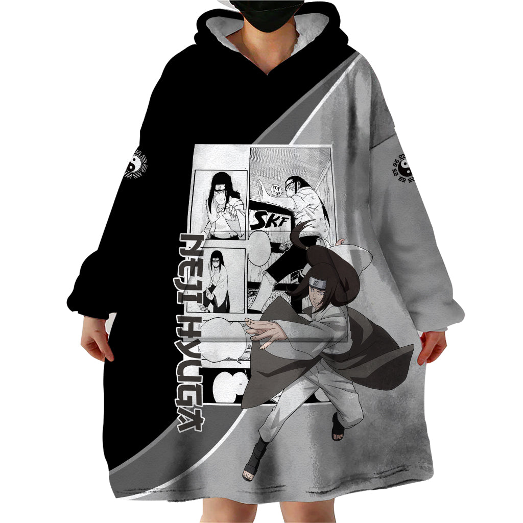 Neji Hyuga - Naruto Wearable Blanket Hoodie Anime Mix Manga Style