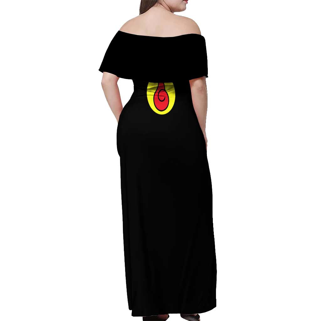 Hinata Hyuga - Naruto Off Shoulder Maxi Dress Anime Mix Manga Style