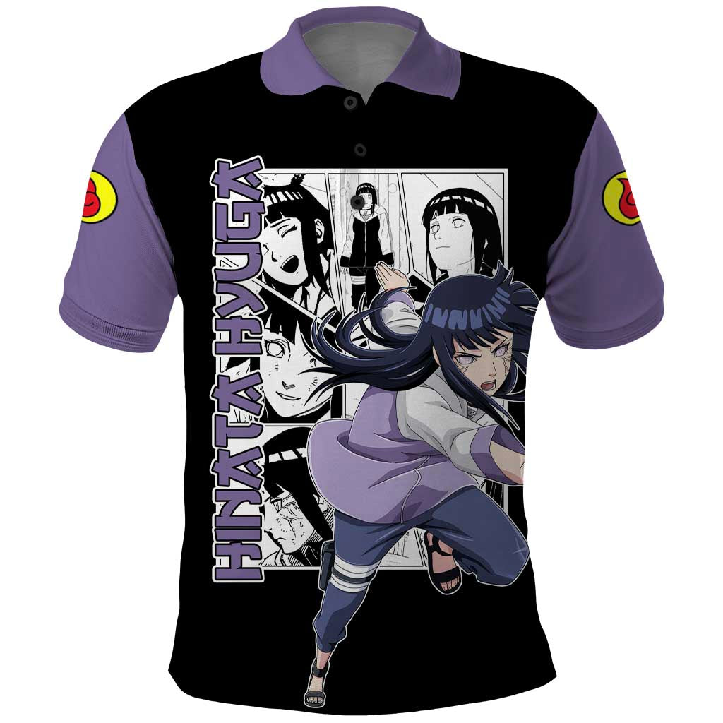 Hinata Hyuga - Naruto Polo Shirt Anime Mix Manga Style