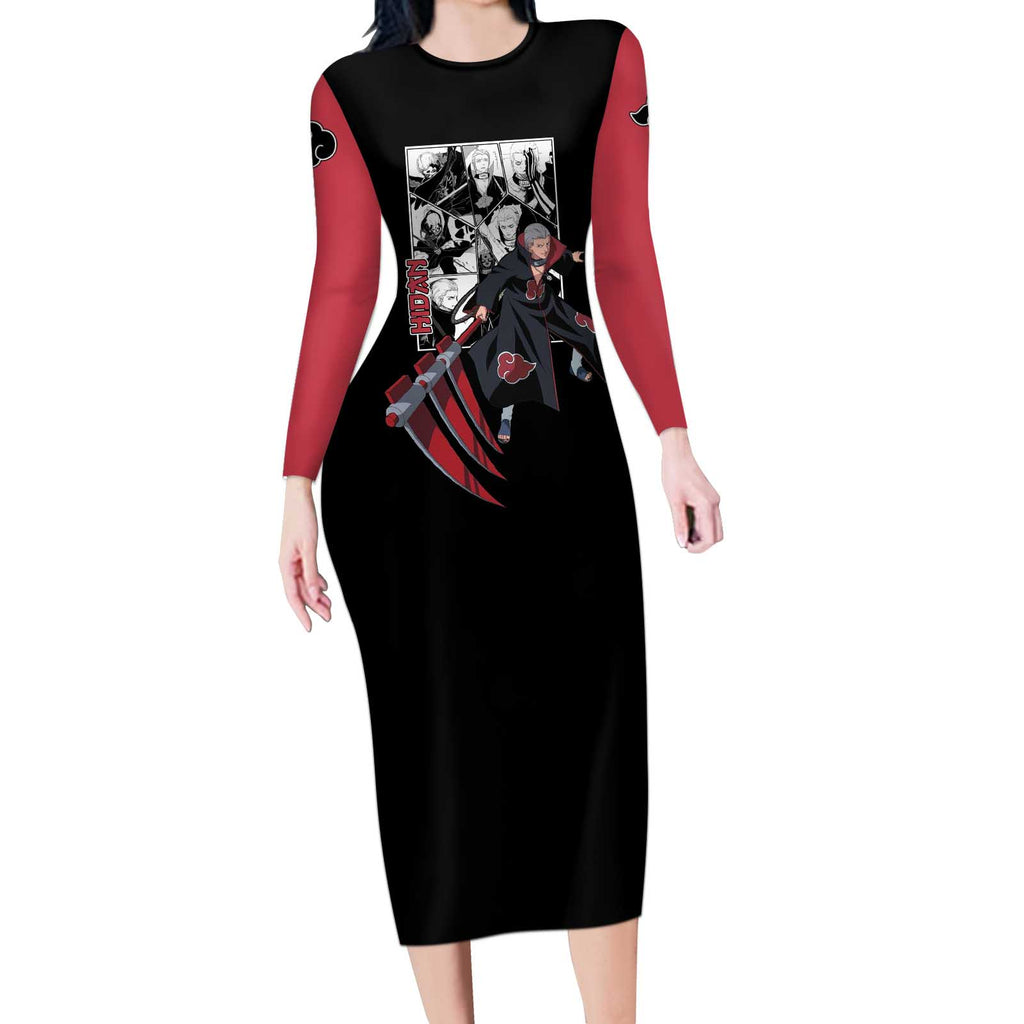 Hidan - Naruto Long Sleeve Bodycon Dress Anime Mix Manga Style