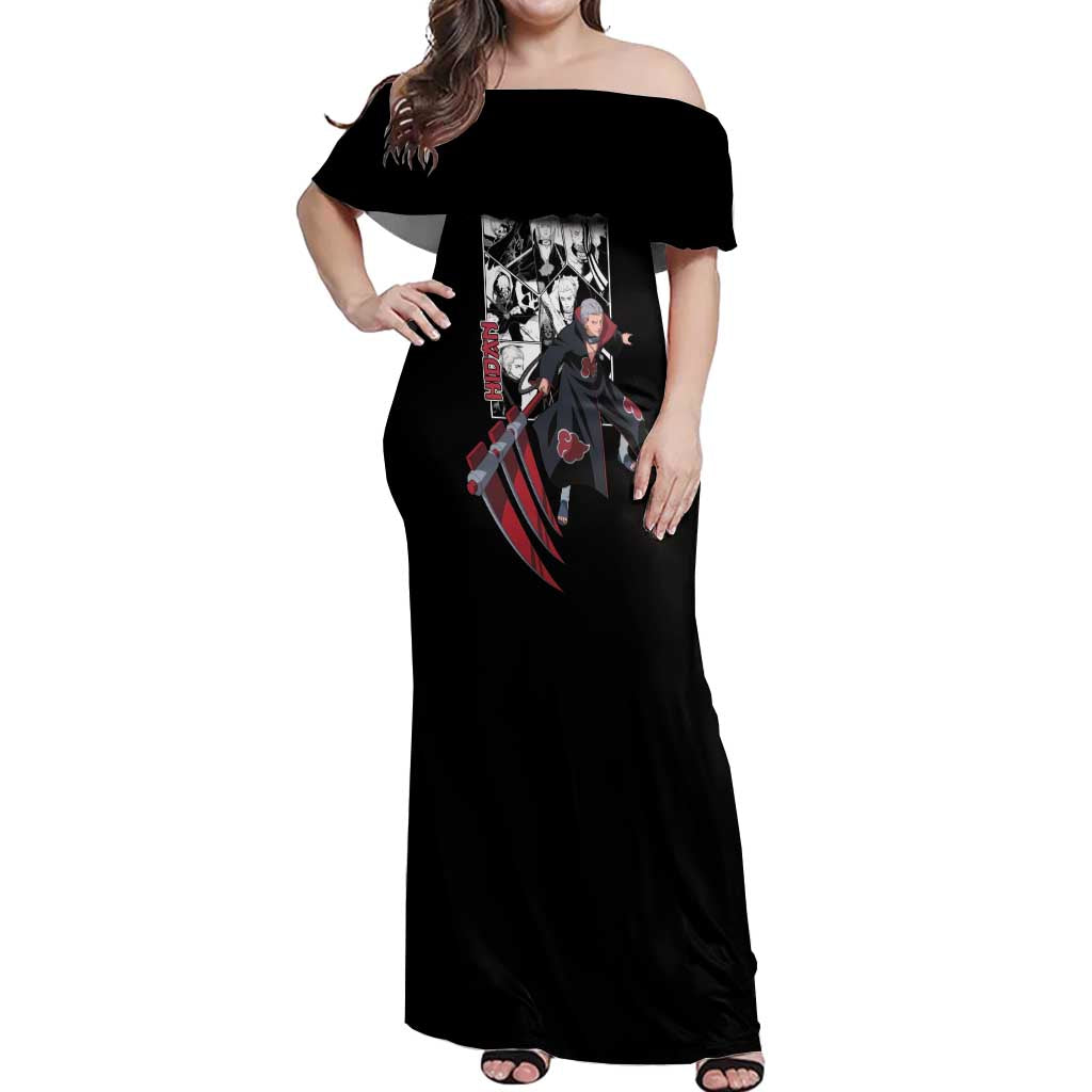 Hidan - Naruto Off Shoulder Maxi Dress Anime Mix Manga Style